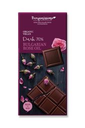 Bio-fine chocolate Bulgarian rose, 70% cocoa, 70g