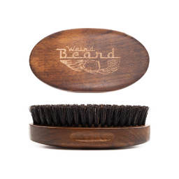 Beard brush with natural bristles