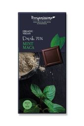 Био фин шоколад мента и мака, 70% какао, 70g