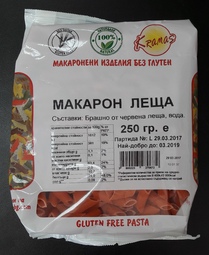 Макарони от червена леща