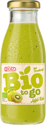 Organic fruit drink with kiwi and apple
