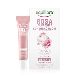 Lifting cream for the skin around the eyes with hyaluronic acid and rose water