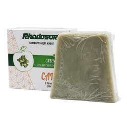 Soap with natural zeolite - green apple, Rhodosorb, 100 g