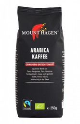 Organic decaffeinated ground coffee Arabica