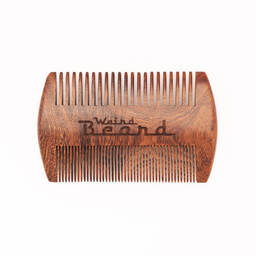 Double wooden beard comb