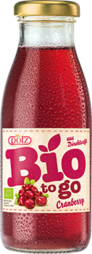 Organic fruit drink with cranberry