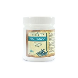 Mask for dry hair with coconut oil, flax and jojoba