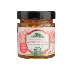 Honey with rose petals, 230 g.