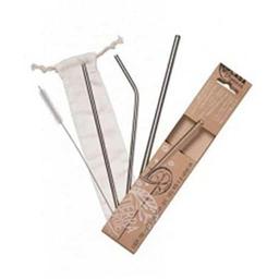 Steel straws - 3 sizes + accessories