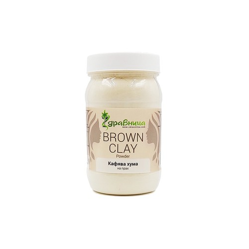 Natural brown clay powder