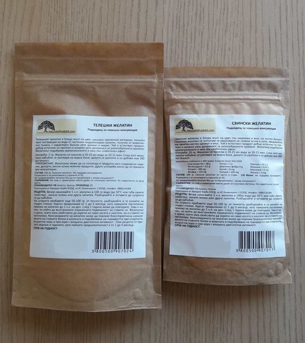 Package Pork and Beef gelatin, 100% natural