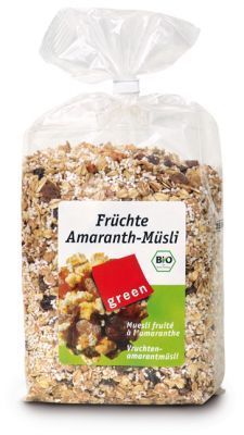 Organic amaranth muesli with fruits