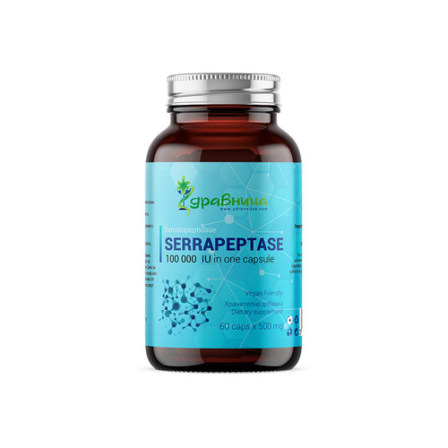 Serrapeptase (serathiopeptidase), 100,000 IU, 60 cap.