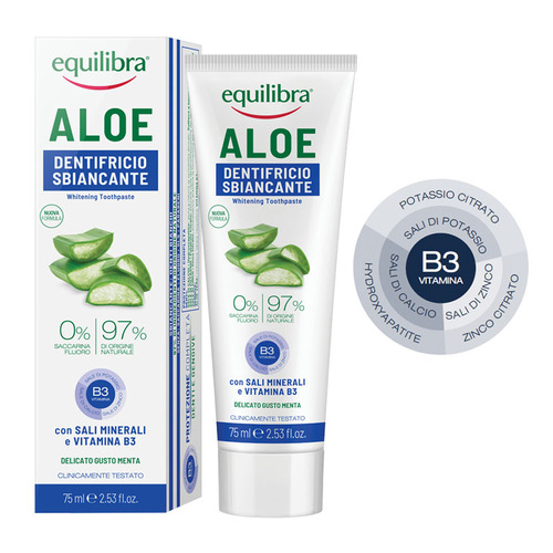 Aloe vera gel toothpaste with whitening effect