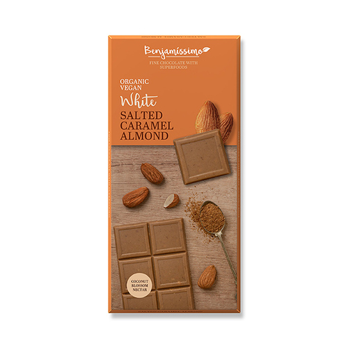 Organic White Chocolate Salty Almond, 70g