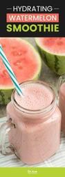 Hydrating Watermelon Smoothie Recipe with Strawberries and Banana