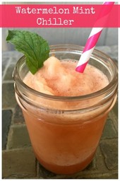 Cider with watermelon and mint
