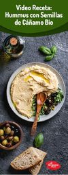 Hummus with organic hemp seeds