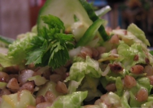 Salad with buckwheat